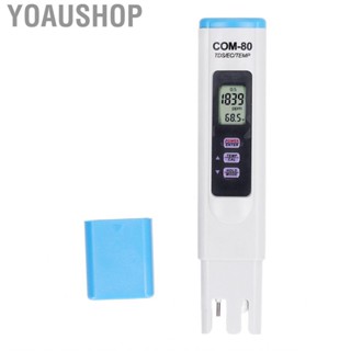 Yoaushop Digital PH Testing Pen  Automatic Compensation Water ABS Housing Multifunctional Accurate Compact for Fish Tank