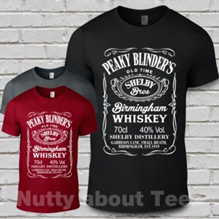 ใหม่ เสื้อยืด พิมพ์ลาย Peaky Whisky Shelby Bros The Garrison Est Birmingham Blinders สําหรับผู้ชาย