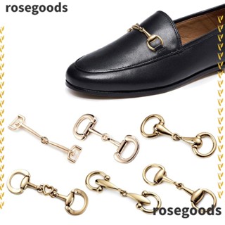 Rosegoods1 หัวเข็มขัดโลหะ สําหรับตกแต่งเสื้อผ้า รองเท้า