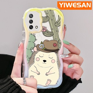 เคสโทรศัพท์มือถือ แบบใส ลายการ์ตูนกระรอกน้อยน่ารัก สีครีม สําหรับ OPPO A74 4G A95 4G F19 F19S Reno 6 Lite