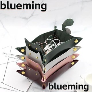 Blueming2 กล่องเก็บเครื่องสําอาง หนัง PU ขนาดเล็ก ทรงสี่เหลี่ยม สไตล์นอร์ดิก