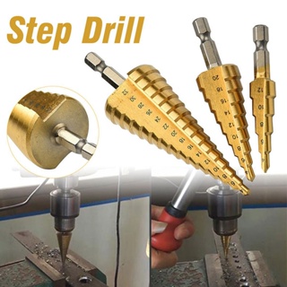 ⚡NEW 8⚡Premium 3 Piece Drill Bit Set Titanium Coated HSS Steel Long Lasting Performance