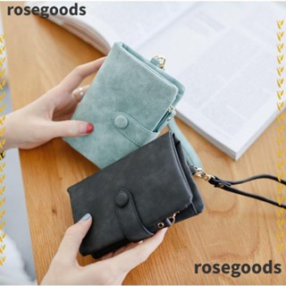 Rosegoods1 กระเป๋าสตางค์ แบบพับสามทบ หัวเข็มขัด กระเป๋าหลายช่อง