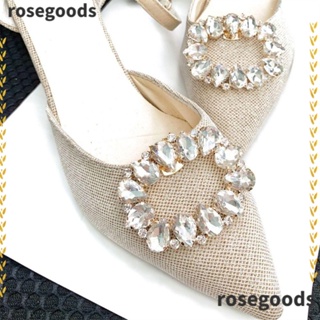 Rosegoods1 คลิปคริสตัล ตกแต่งรองเท้าส้นสูง สําหรับผู้หญิง