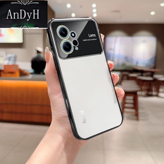 Andyh เคสโทรศัพท์มือถือแบบนิ่ม TPU ใส กันรอยกล้อง ชุบไฟฟ้า สําหรับ Redmi Note 12 4G