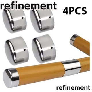 Refinement จุกปิดปลายท่อ PVC ทรงกลม เส้นผ่าศูนย์กลาง 45 มม. ทนทาน สําหรับตกแต่งผนัง ราวจับ 4 ชิ้น