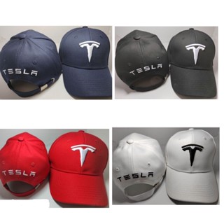 หมวกเบสบอล ปักลายโลโก้รถยนต์ Tesla Tesla สําหรับผู้ชาย และผู้หญิง