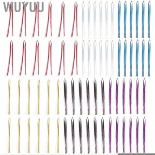 Wuyuu Color Hair Strands  Extension Tinsel Shiny Tinsels for Parties Prom Cosplay Fashion Shows