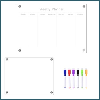 กระดานไวท์บอร์ดแม่เหล็กอะคริลิค แบบพกพา สําหรับเขียนโน้ต ในตู้เย็น