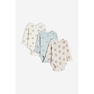 H&amp;M  Boy 3-pack long-sleeved bodysuits 1193965_1