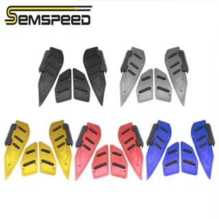 Semspeed แผ่นเหยียบที่พักเท้า CNC สําหรับ Yamaha XMAX 250 300 400 2017-2018 2019 2020 XMAX