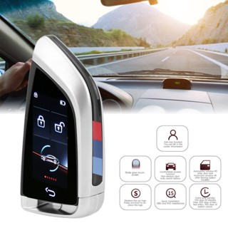 Happiness House กุญแจรถระยะไกลอัจฉริยะหน้าจอ LCD Anti Lost Bluetooth 5.0 Keyless Entry ล็อคอัตโนมัติ Key Fob สำหรับ One Click Start Car