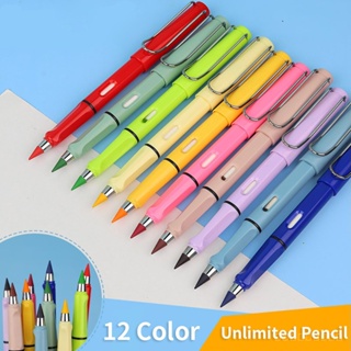ดินสอสี ลบได้ ไม่มีหมึก 12 สี CMT4