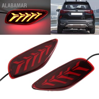 ALABAMAR คู่ LED สีแดงกันชนหลังไฟเบรก DRL ไฟท้ายเปลี่ยนสำหรับ Kia Seltos 2019-2021