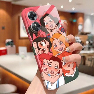 เคสโทรศัพท์มือถือแบบแข็ง กันกระแทก กันรอยกล้อง ลายการ์ตูนเจ้าหญิง สําหรับ OPPO A16 A16s A16e A16k A54s A54 A36 A76 A96 A52 A72 A92