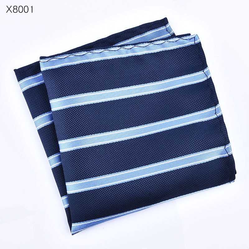 ผ้าพันคอ ทรงสี่เหลี่ยม ลายทาง สีฟ้า สไตล์อังกฤษ สําหรับผู้ชาย เจ้าบ่าว งานแต่งงาน