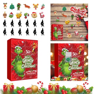 Christmas Countdown Calendar Surprise Toys  Contains 24 Gifts Grinch Christmas