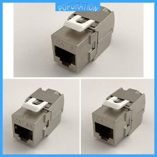 Pop RJ45 แจ็คคีย์สโตนไร้เครื่องมือ Cat6 Cat6A Cat7 โมดูลเชื่อมต่อ LSA โลหะผสมสังกะสี