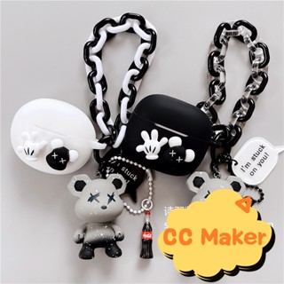 For EDIFIER W220T Case Cartoon Bear Bracelet Keychain Charm EDIFIER TWS NB2 Pro Silicone Soft Case Cute Hand lanyard Charm EDIFIER NeoBuds Pro2 Shockproof Case Protective Case EDIFIER NeoBuds Pro Cover Soft Case