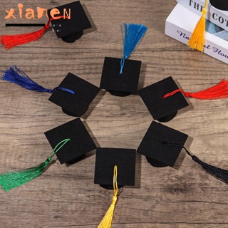 Xianen หมวกจบการศึกษา ขนาดเล็ก สําหรับตุ๊กตา DIY 6 ชิ้น