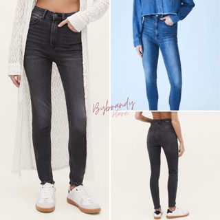 กางเกงยีนส์แต่งขาด สีฟอก Stradivarius Skinny Super High Waist Jeans แท้ 💯