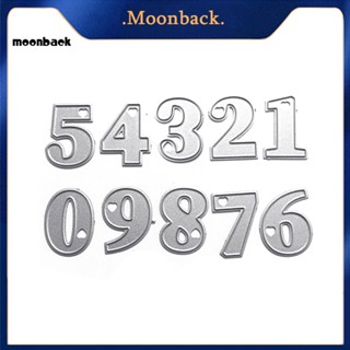 &lt;moonback&gt; แผ่นแม่แบบ ตัดลายตัวเลข 0-9 สําหรับตกแต่งสมุด กระดาษ การ์ด DIY