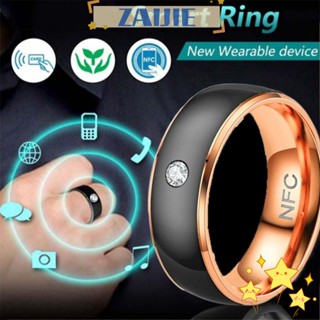 Zaijie24 แหวนนิ้วดิจิทัล สเตนเลส กันน้ํา อเนกประสงค์ สําหรับโทรศัพท์ Android NFC