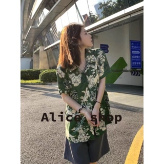 Alice  เสื้อ เสื้อเชิ้ตผู้หญิง เสื้อฮาวาย เสื้อลายดอก สินค้ามาใหม่  คุณภาพสูง ทันสมัย สวย Trendy A25K0P0 36Z230909