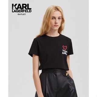เสื้อยืดแขนสั้น พิมพ์ลายกราฟฟิค Karl LAGERFELD outlet Forever Karl