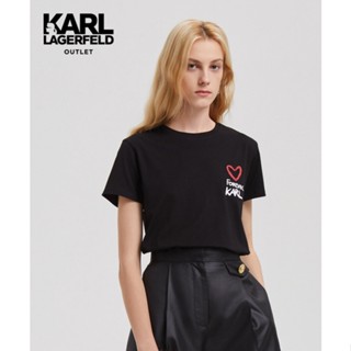 เสื้อยืดแขนสั้น พิมพ์ลายกราฟฟิค Karl LAGERFELD outlet Forever Karl