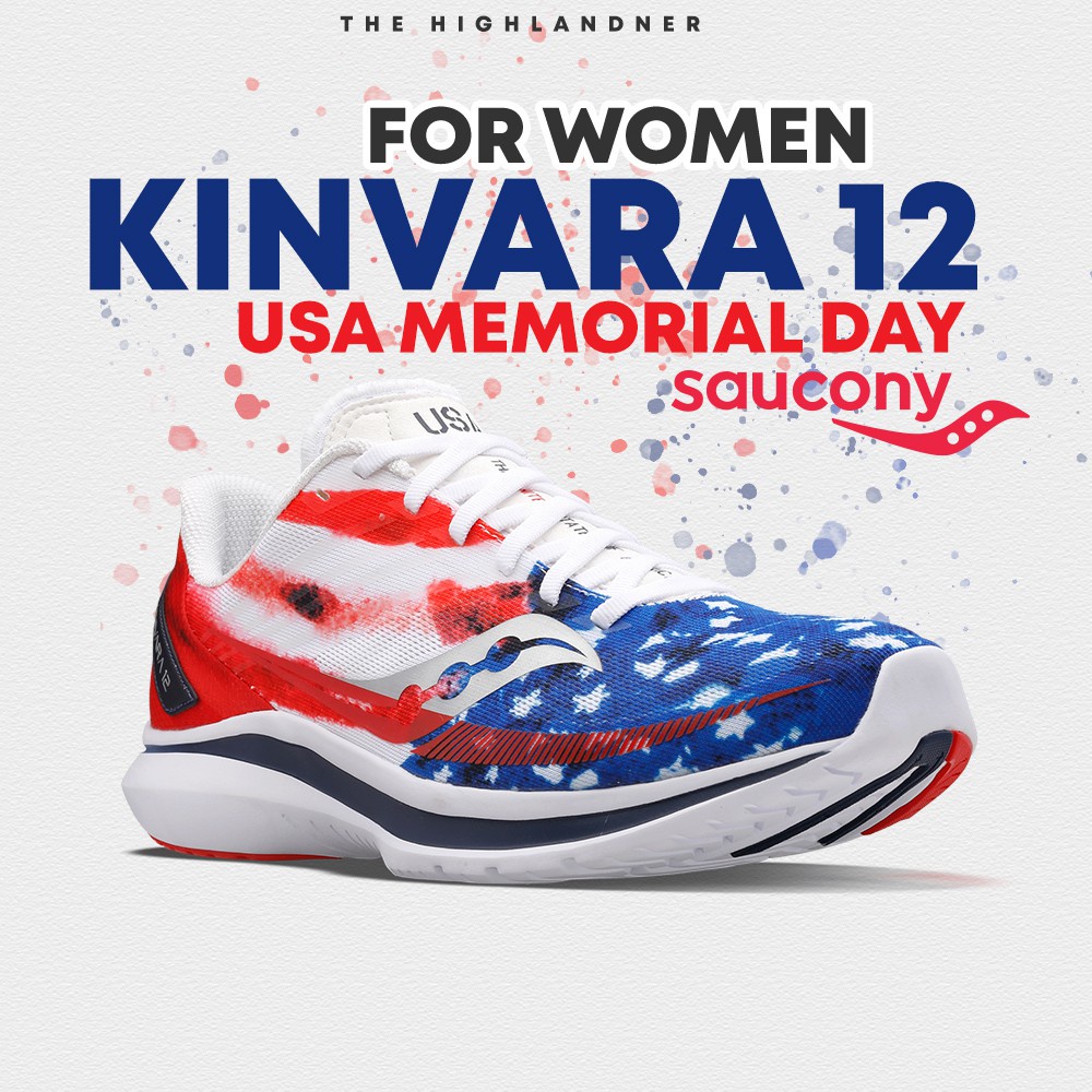 🔹ขายด่ว☀️Saucony Kinvara 12 'USA Memorial Day' Women (รองเท้าวิ่งผู้หญิง)