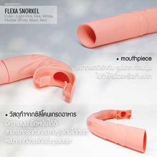 อุปกรณ์ดำน้ำ SNORKEL จากแบรนด์ WATER PRO รุ่น FLEXA FREE DIVING - สน็อกเกิ้ล มี Pocket ไว้ม้วนเก็บท่อ