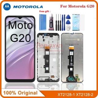 แผงหน้าจอสัมผัสดิจิทัล LCD 6.5 นิ้ว สําหรับ Motorola Moto G20 Display XT2128-1 XT2128-2 Moto G20