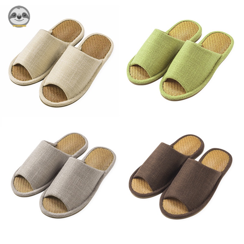 รองเท้าแตะ พื้นหนา กันน้ํา สีพื้น สไตล์ญี่ปุ่น สําหรับใช้ในบ้าน