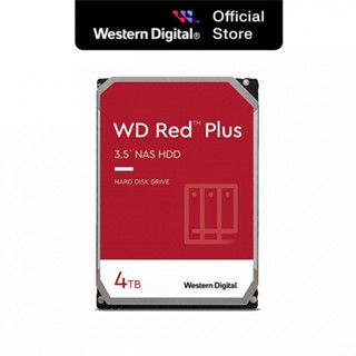 Western Digital WD Red Plus 4TB ฮาร์ดไดรฟ์ภายใน SATA 5400RPM 128MB HDD 3.5 นิ้ว