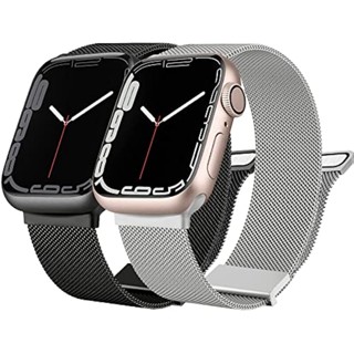 สายนาฬิกาข้อมือ สเตนเลส โลหะ แม่เหล็ก สําหรับ iWatch Bands Series 3 2 1 SE 42 มม. 44 มม. 45 มม. iWatch