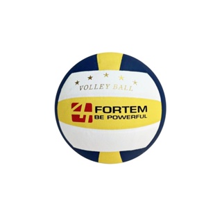 LOCAL789-FORTEM ลูกวอลเลย์บอล PU เบอร์ 5 รุ่น PVB02 ขนาด Φ21 ซม. สีน้ำเงิน-เหลือง แถมเข็มก๊าซ ร้านอยู่ในไทย