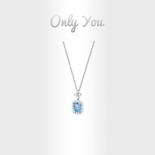 Only You สร้อยคอเงิน S925 จี้คริสตัล พลอยเทียม หรูหรา ระดับไฮเอนด์