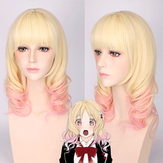 Misscoo วิกผมคอสเพลย์ DIABOLIK LOVERS Komori Yui ทนความร้อน สีชมพูบลอนด์