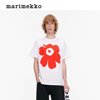 เสื้อยืด ผ้าฝ้าย พิมพ์ลาย Marimekko LIUSKEUNIKKO PLACEMENT แฟชั่นสําหรับผู้ชาย และผู้หญิง 049780