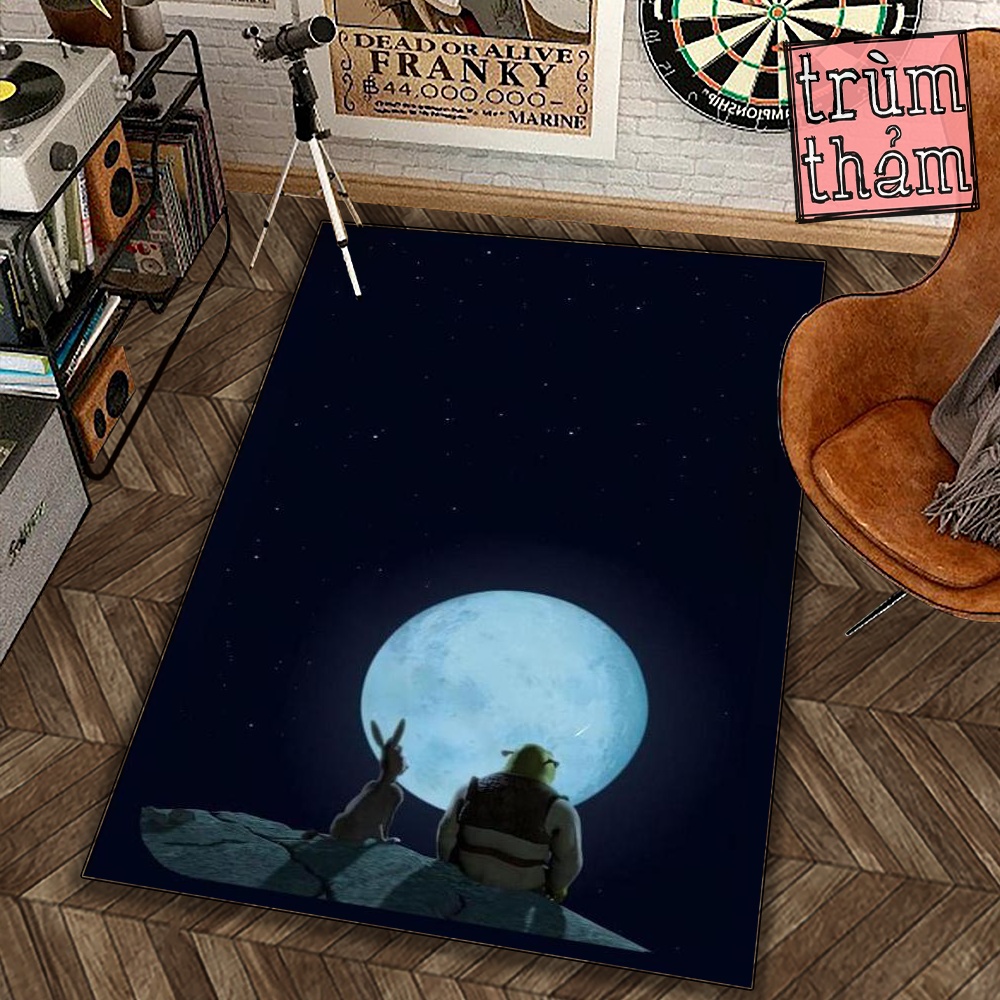 Shrek X Donkey พรมตกแต่งการ์ตูนตกแต่งห้องนอนห้องนั่งเล่นสํานักงาน