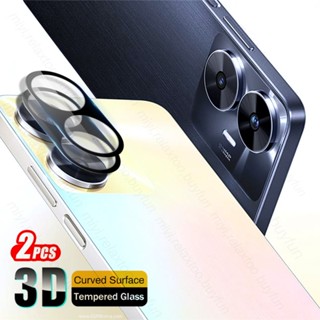 เคสกระจกนิรภัยกันรอยเลนส์กล้อง ด้านหลัง 3D ทรงโค้ง สําหรับ Realme C55 C 55 5G Realme C55 5G RMX3710 6.72 นิ้ว 2 ชิ้น