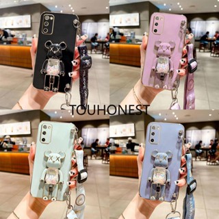 เคส infinix Hot 8 Pro Hot 9 Play Hot 9 Pro เคส infinix Note 11 Pro Note 11S Case infinix Hot 20 Play Case infinix Hot 20S Hot 20i Case infinix Smart 4 4C Silicone Anime Cute Kaws Bear Stand Cartoon Wrist Band Phone Case Casing Cover TS โทรศัพท์มือถือ