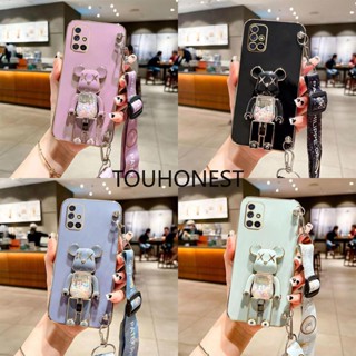 เคส Samsung Galaxy A51 เคส Samsung A42 เคส Samsung M23 เคส Samsung M33 M42 Case Samsung M52 Case Samsung M53 Case Samsung J5 Prime J5 Pro Case Silicone Anime Cute Kaws Bear Stand Cartoon Wrist Band Phone Case Casing Cover Cases TS โทรศัพท์มือถือ