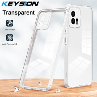 Keysion เคสโทรศัพท์มือถือ ซิลิโคนนิ่ม TPU ใส กันกระแทก สําหรับ Motorola MOTO G72 G72