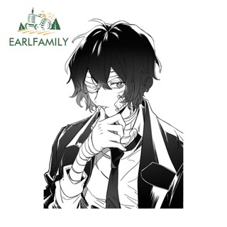 Earlfamily สติกเกอร์กันแดด ลาย Bungou Stray Dogs 13 ซม. x 9.6 ซม. สําหรับติดตกแต่งกระจกรถยนต์