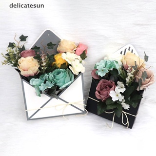 Delicatesun กล่องกระดาษใส่ช่อดอกไม้ ลายดอกไม้ สไตล์โรแมนติก