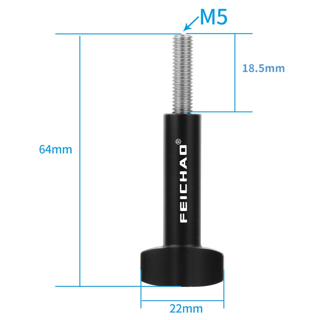 Feichao สําหรับ GoPro 13 12 11/Insta360 M5 ด้าย Bolt สแตนเลส & อลูมิเนียม T หัวมือกระชับสกรู Clamping Knob คู่มือจับสกรู
