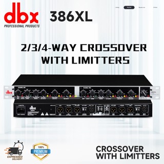 DBX 386XL ครอสโอเวอร์  ครอสโอเวอร์สเตอริโอสามตัว อินพุตและเอาต์พุตแบบบาลานซ์โมโนสี่ตัว