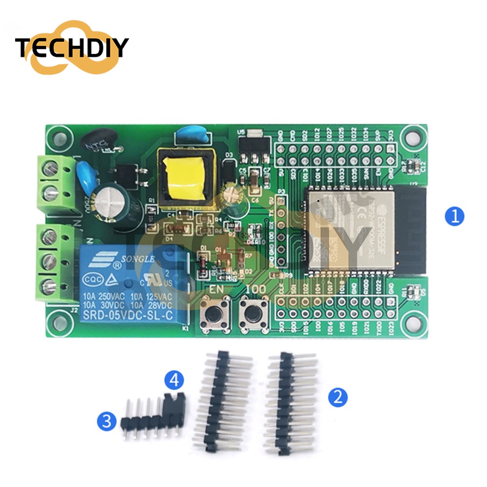 Esp32 รีเลย์ Wifi บอร์ดรีเลย์โมดูล AC พาวเวอร์ซัพพลาย I/O พอร์ต UART โปรแกรมดาวน์โหลด พอร์ต 4M แฟลชไบต์